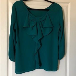 Bow on back holiday blouse